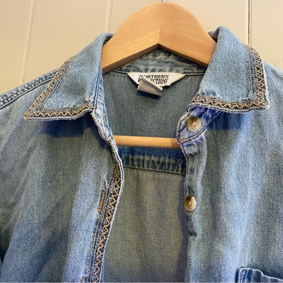 SOLD Vintage Northern Reflection Denim Button Down Shirt - Picture 4 of 7